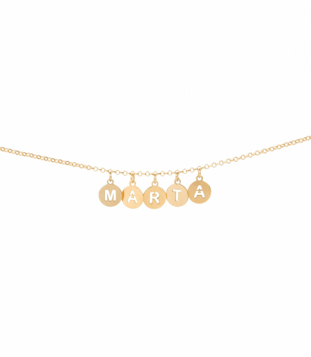 Chapas de Iniciales Doradas / Letras DW