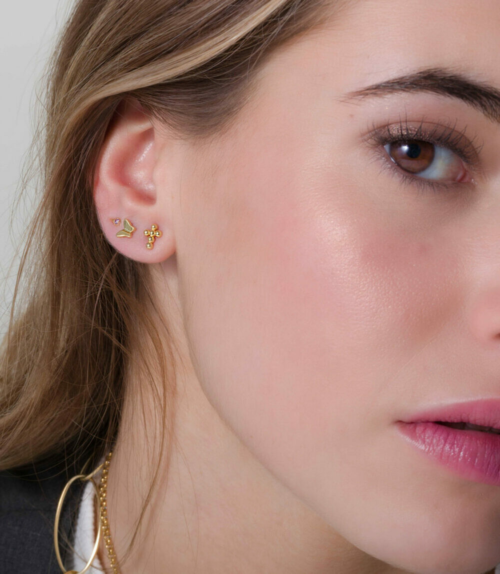 Mini Pendientes Mariposa Lisa