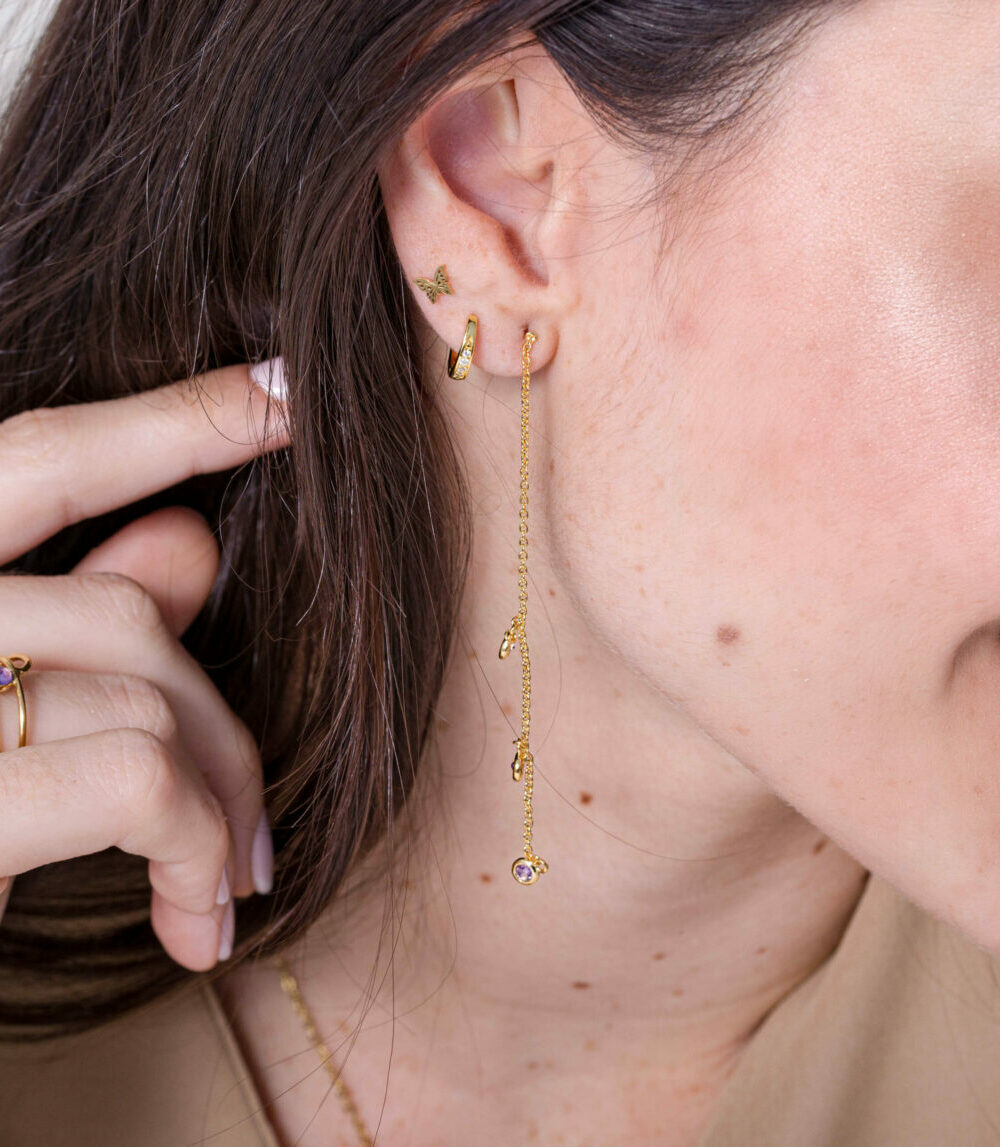 Mini Pendientes Formas Dorados