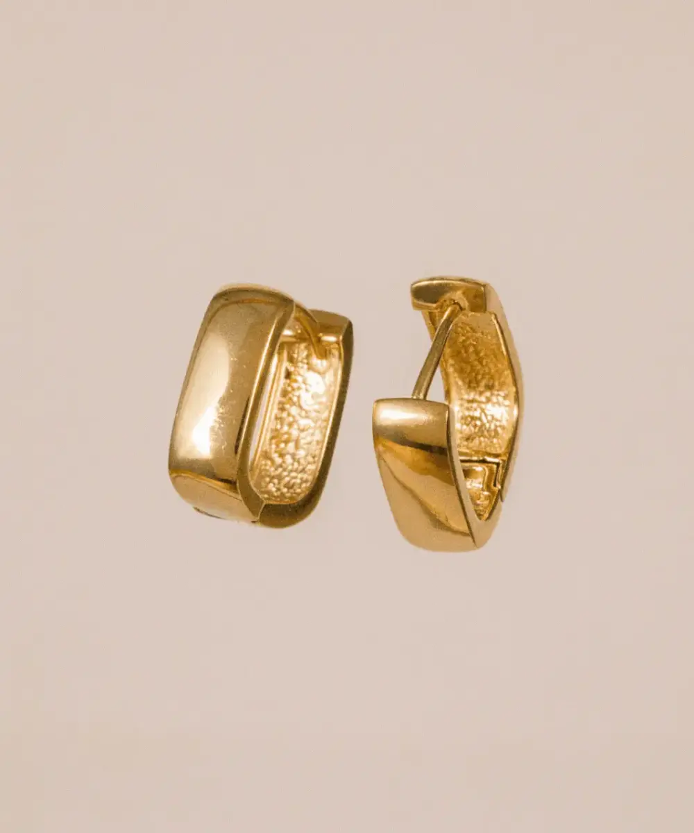 Pendientes aro cuadrados Miranda