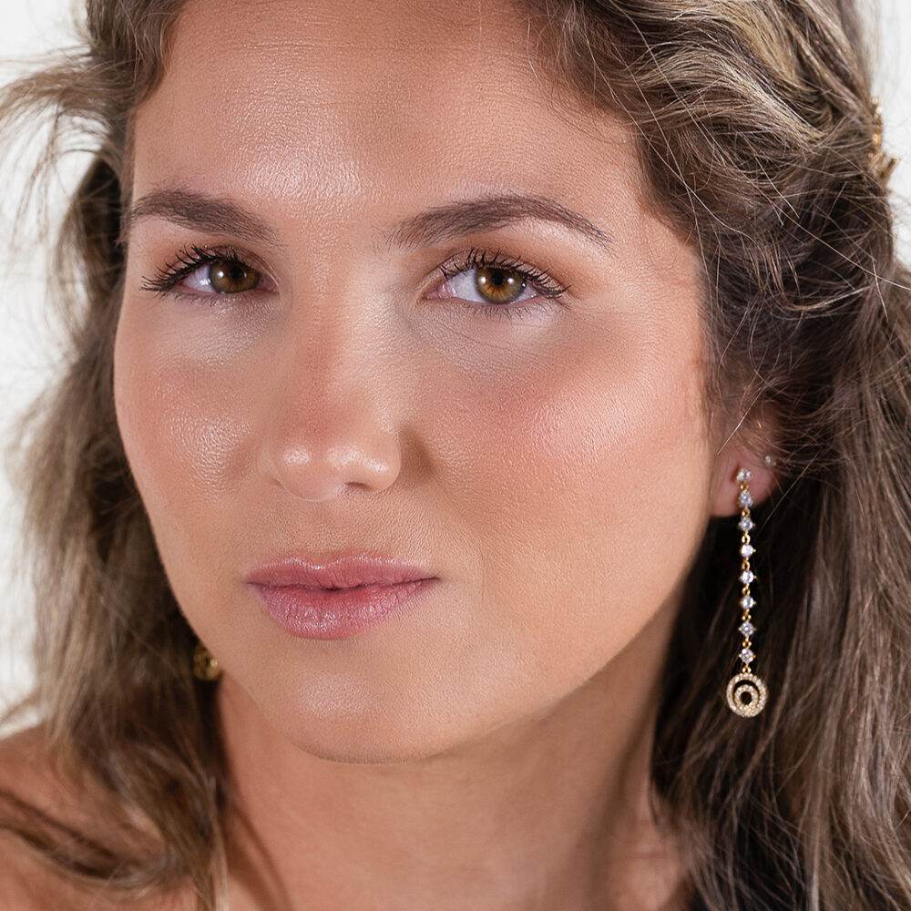 Pendientes circonitas blancas Helena