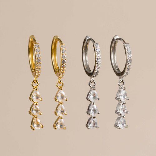 Pendientes circontas blancas Cosette