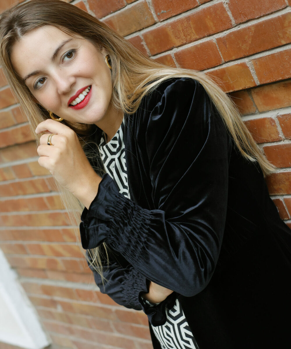 Abrigo largo terciopelo