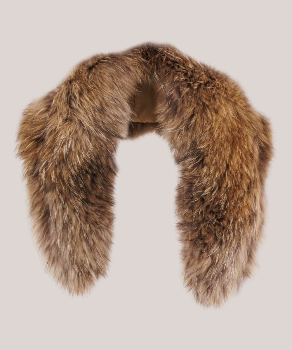 Cuello de pelo natural beige