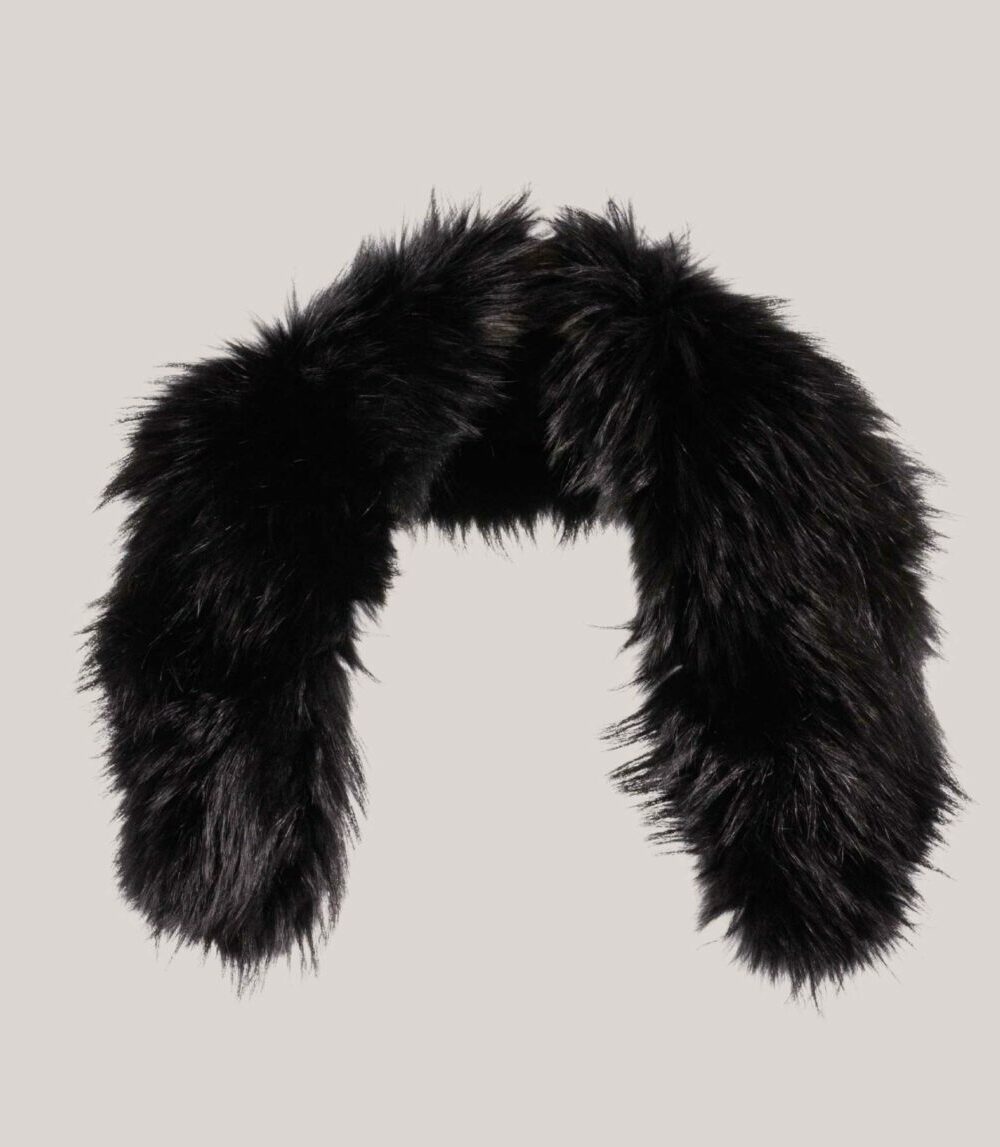 Cuello de pelo natura negro