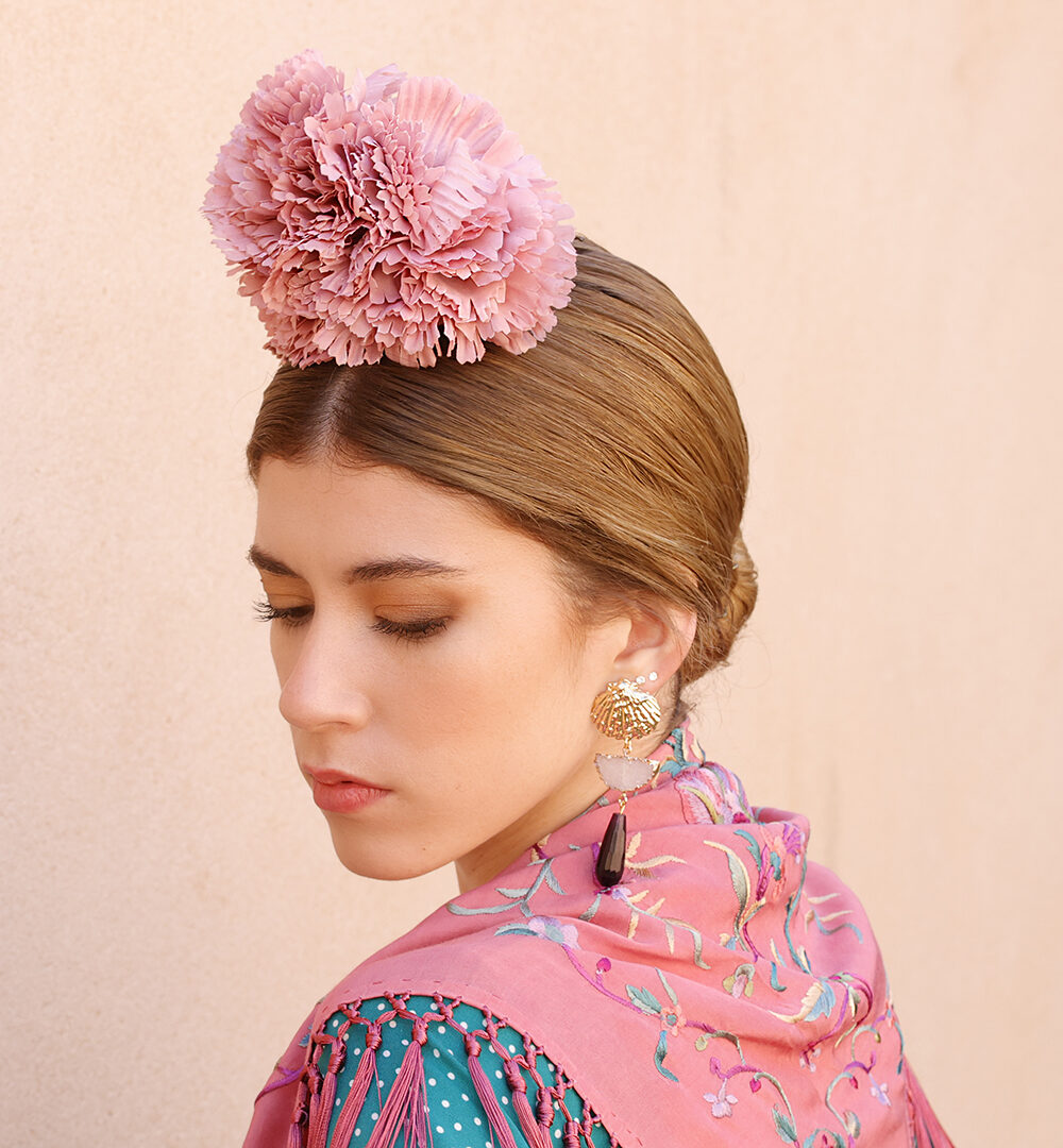 Ramillete Claveles Rosa Empolvado