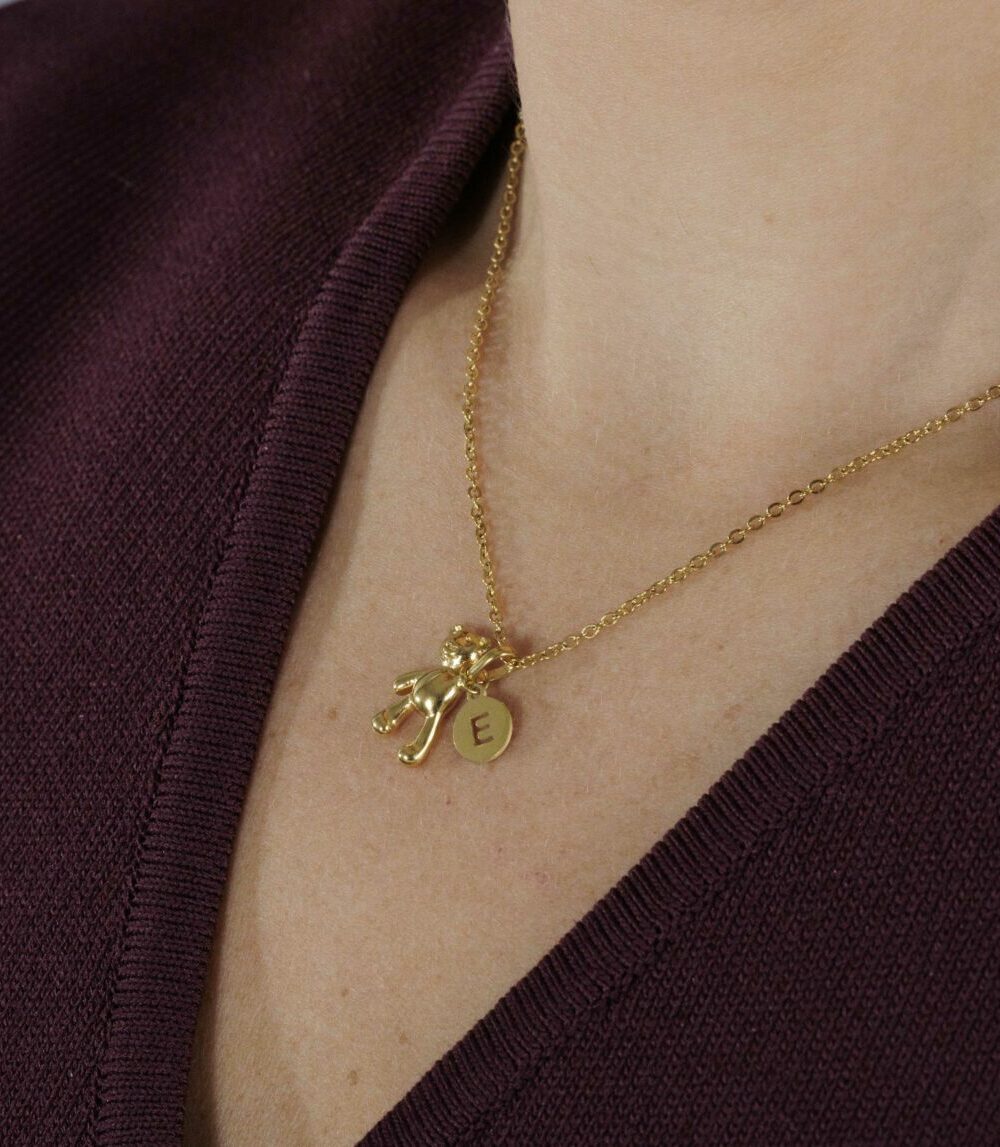 Cadena Teddy con Inicial