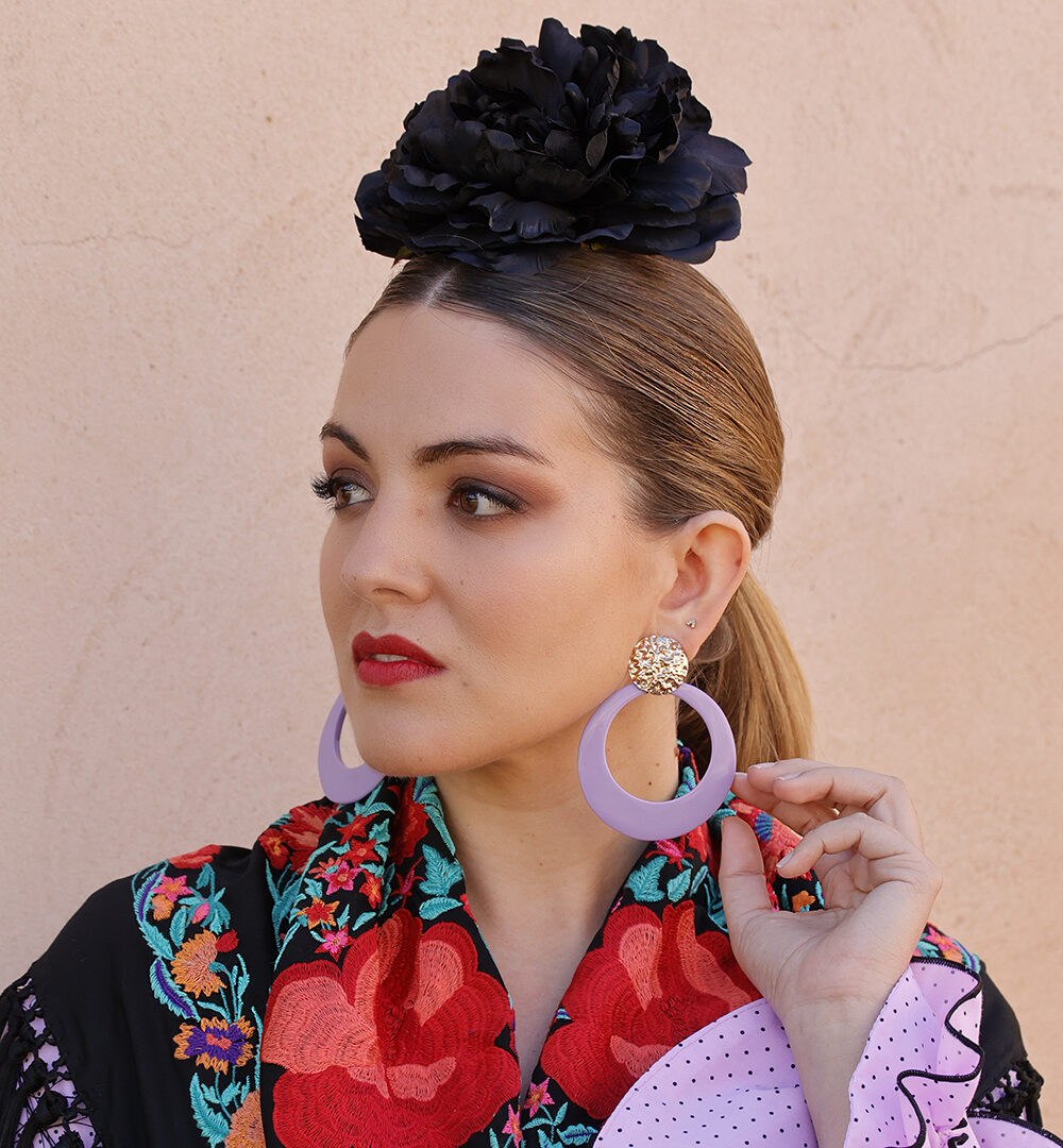 Flor Flamenca Peonía Negra