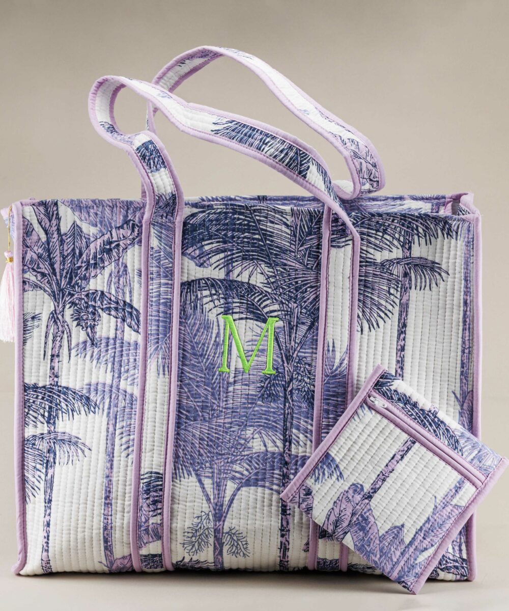 Bolsa de viaje acolchada Corfú malva