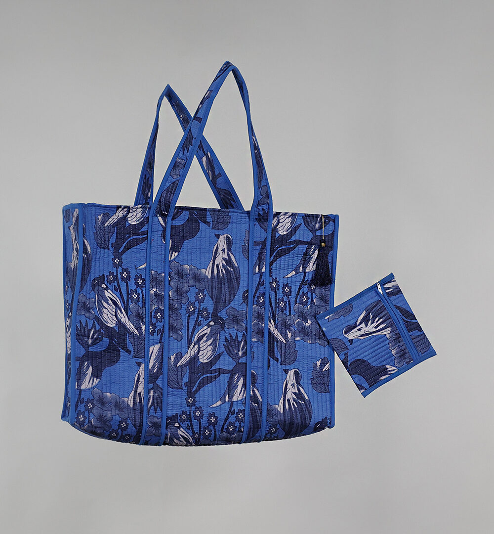 Bolsa de viaje acolchada Ágata azul Klein