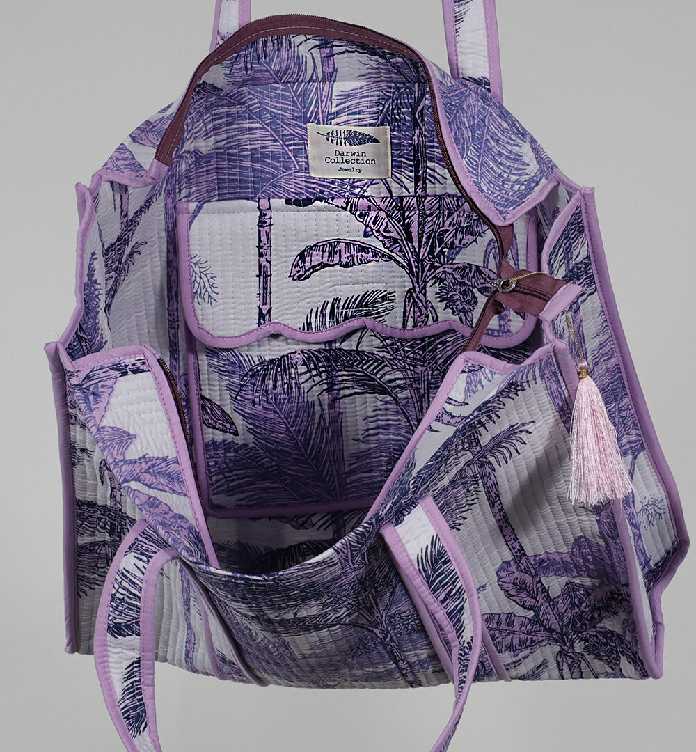 Bolsa de viaje acolchada Corfú malva