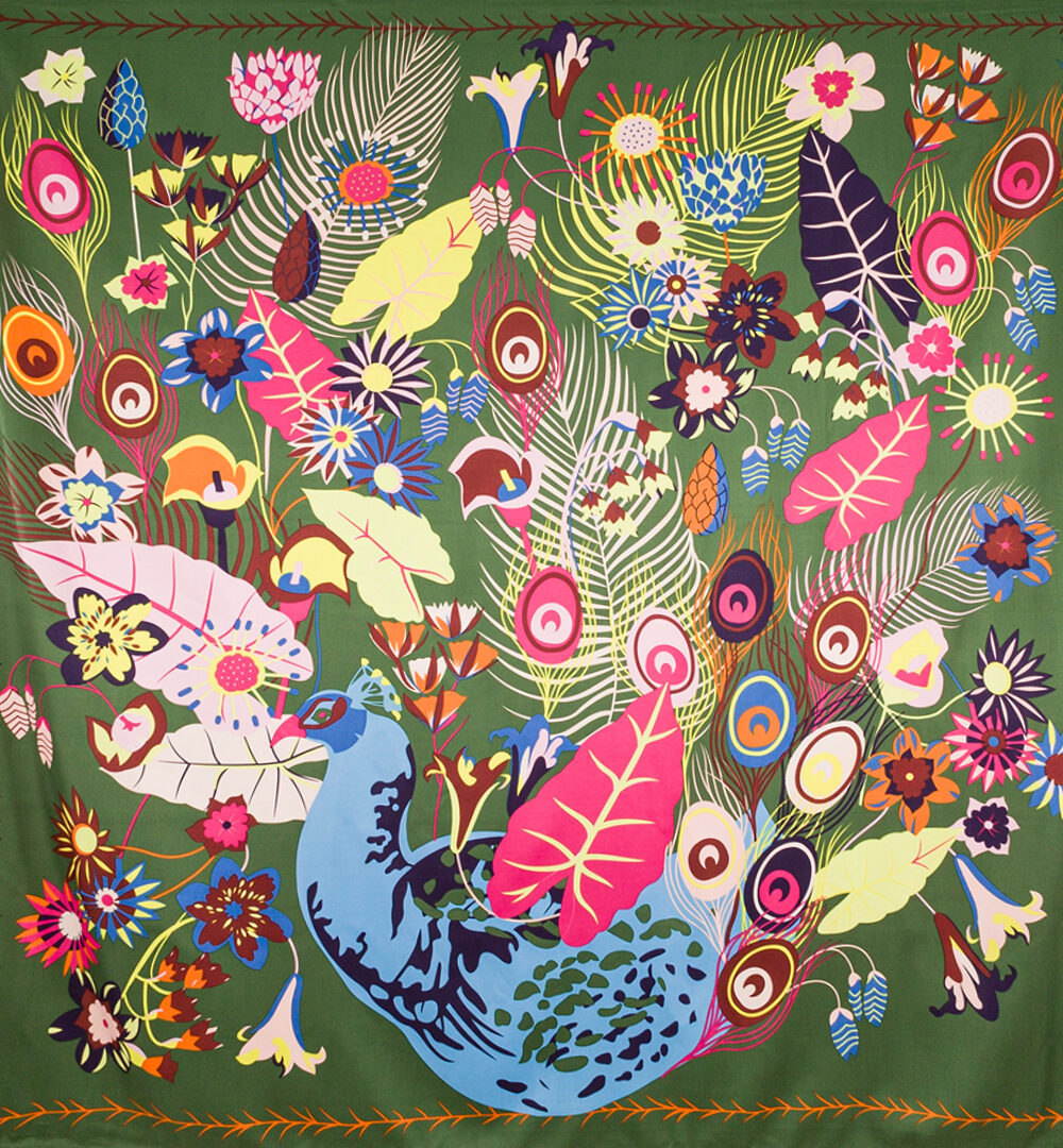 Pañuelo Pavo Real verde