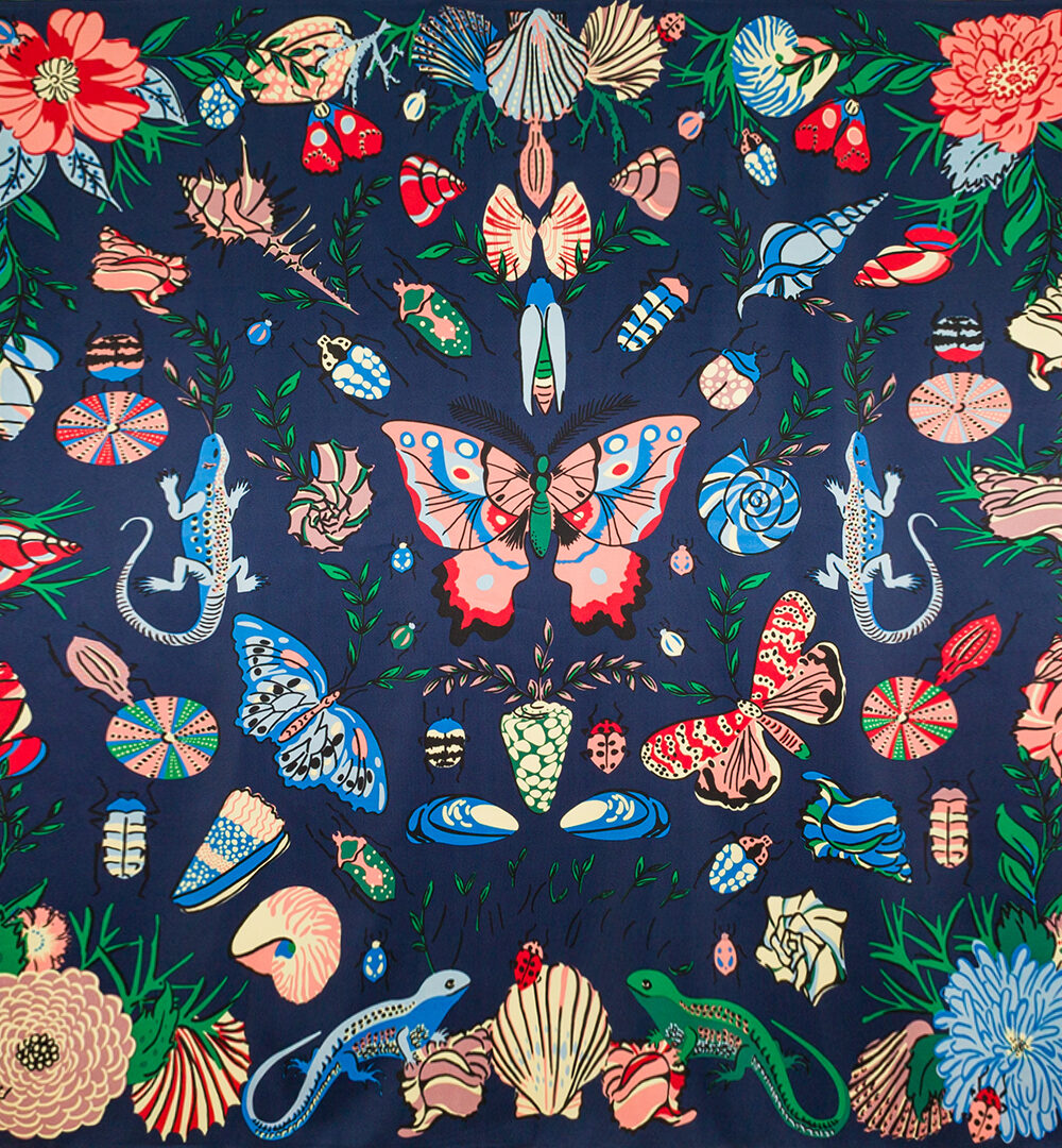 Pañuelo Bichos azul