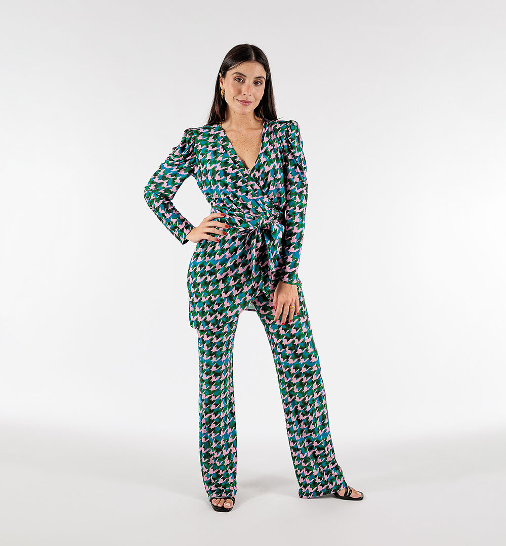 Conjunto Zendaya pata de gallo