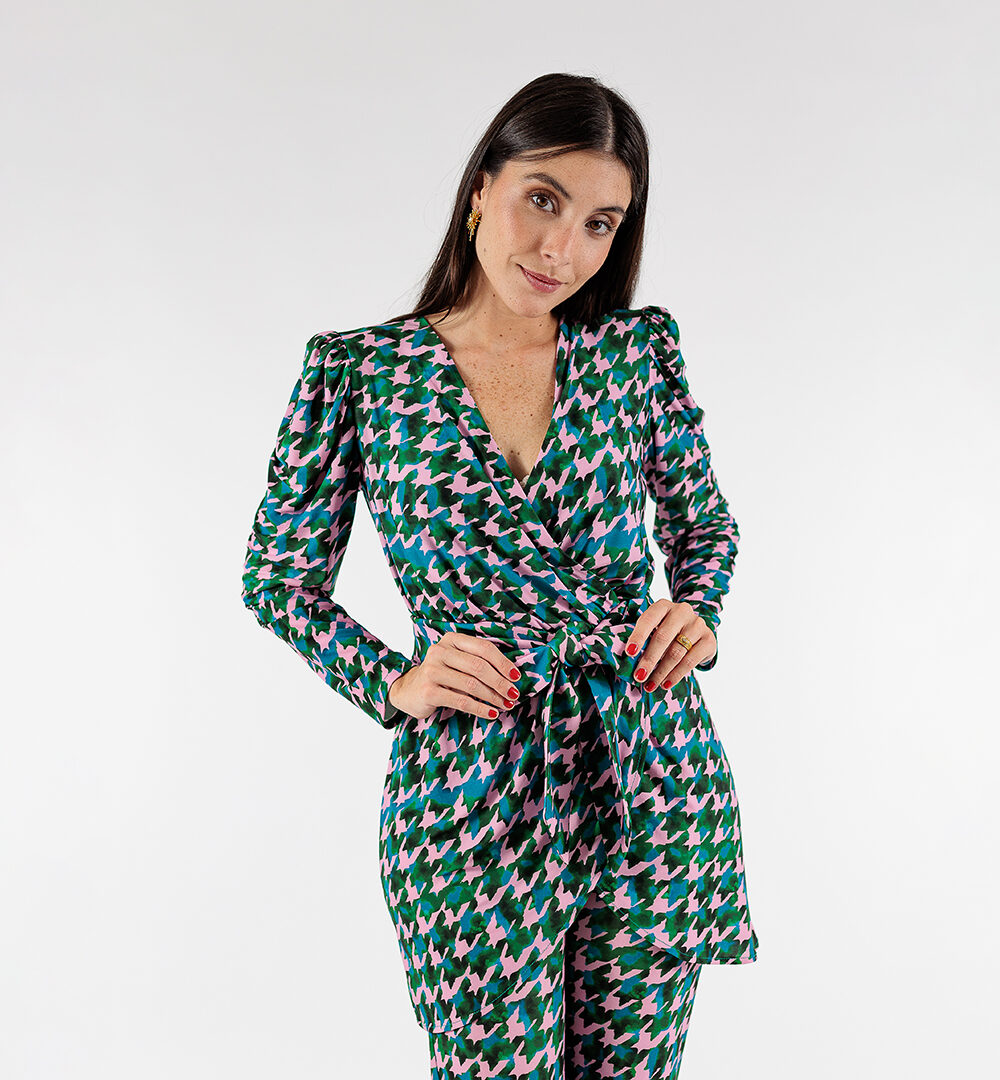 Conjunto Zendaya pata de gallo