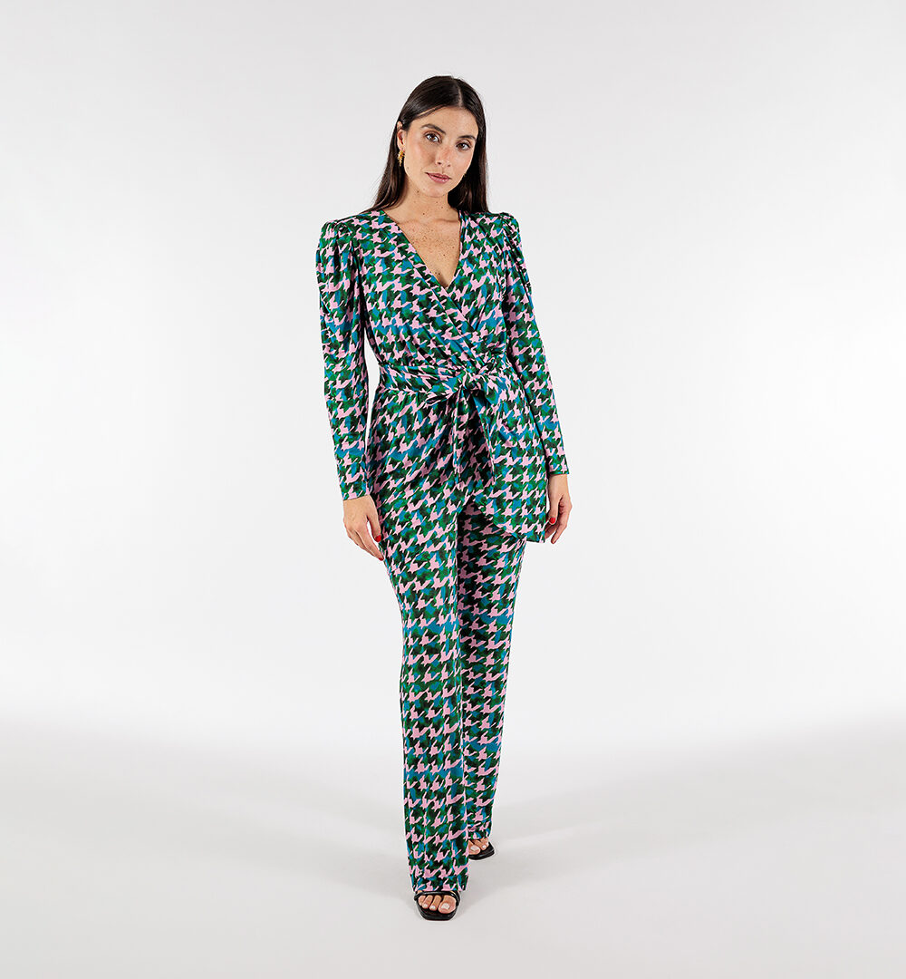 Conjunto Zendaya pata de gallo