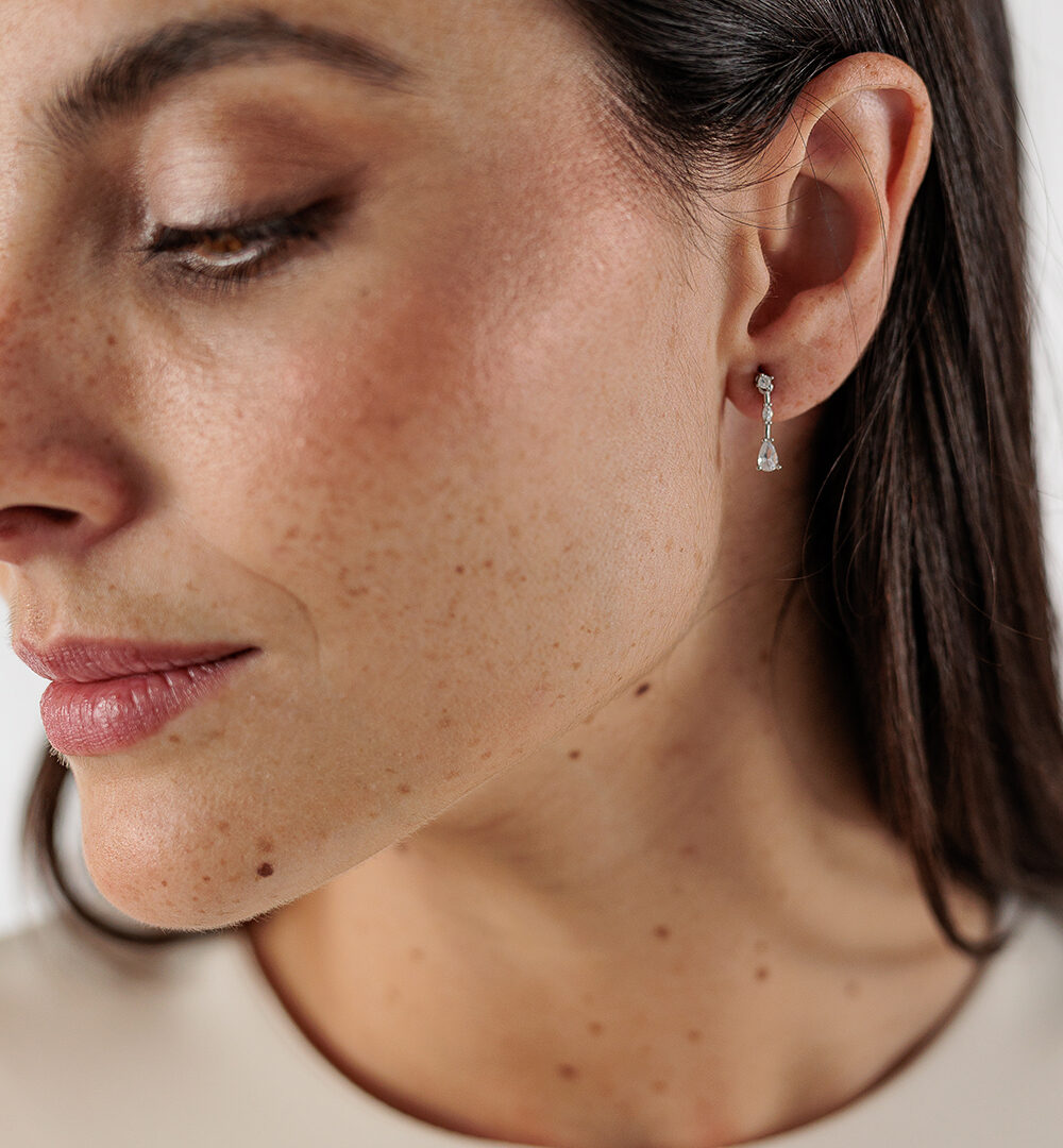 Pendientes circonitas blancas Celine