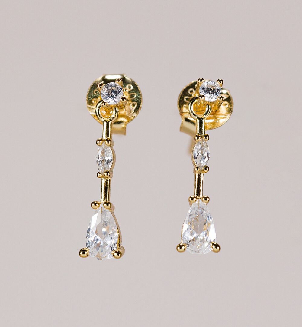 Pendientes circonitas blancas Celine