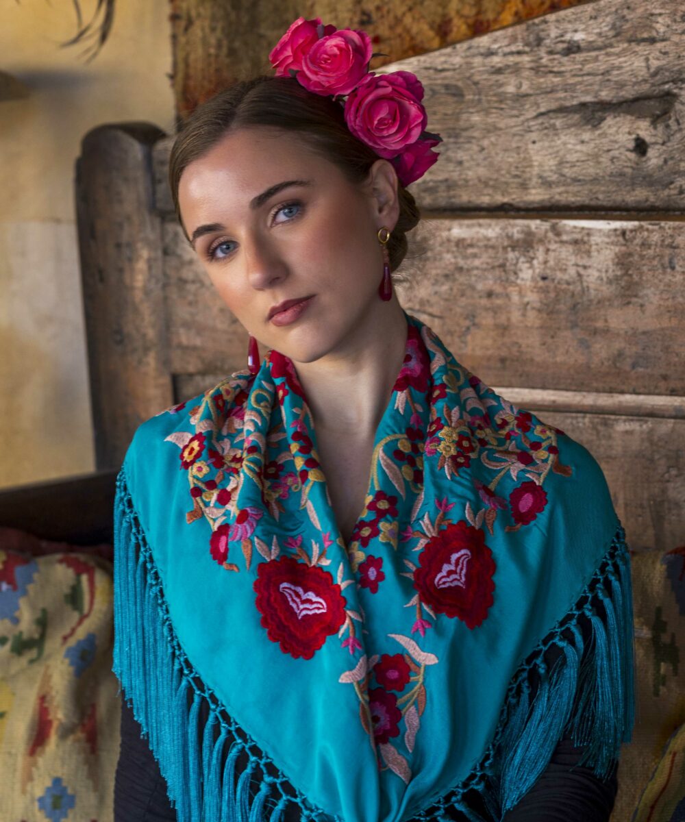 Alternative view of Ramillete flamenca rosas rosa chicle