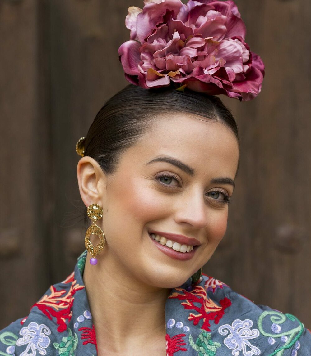 Flor Flamenca Peonía Crepe