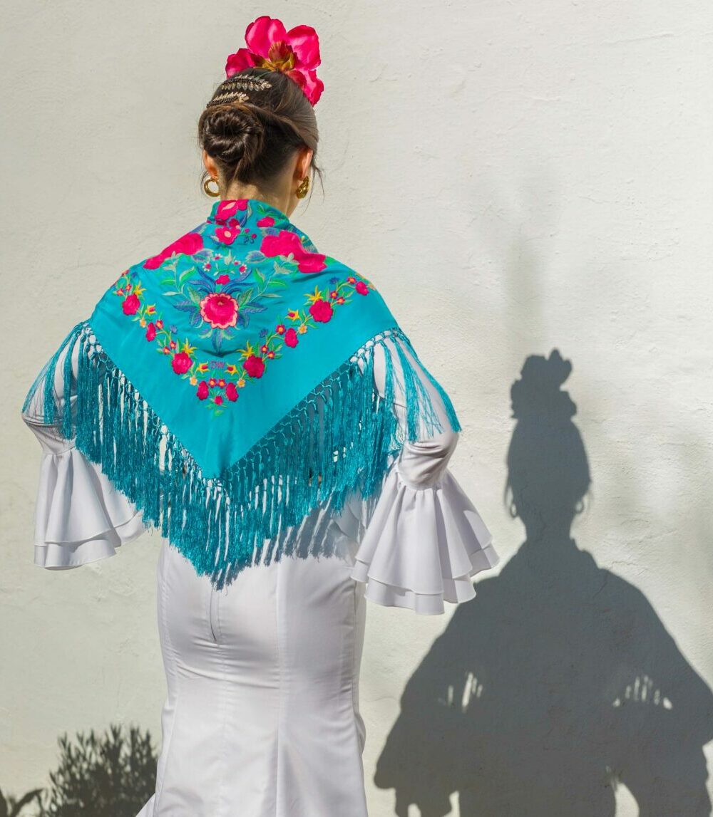 Alternative view of Mantoncillo Rosario DW turquesa