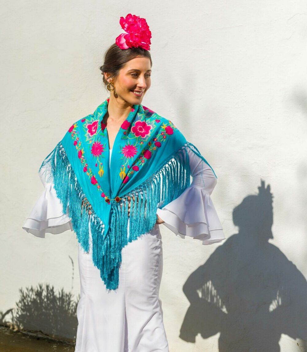 Mantoncillo Rosario DW turquesa