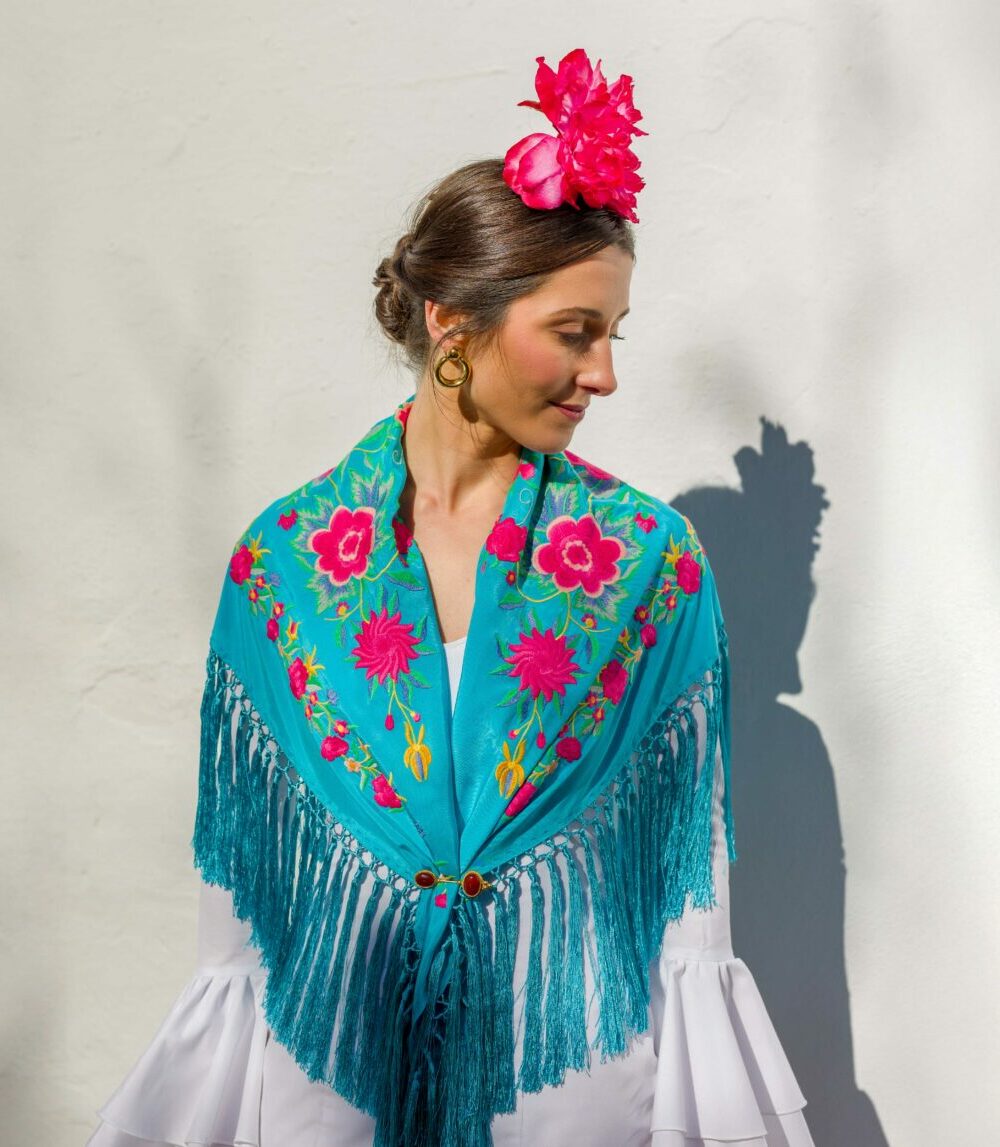 Mantoncillo Rosario DW turquesa