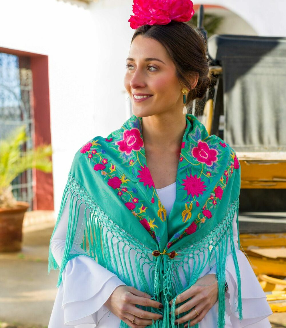 Mantoncillo Rosario DW verde agua