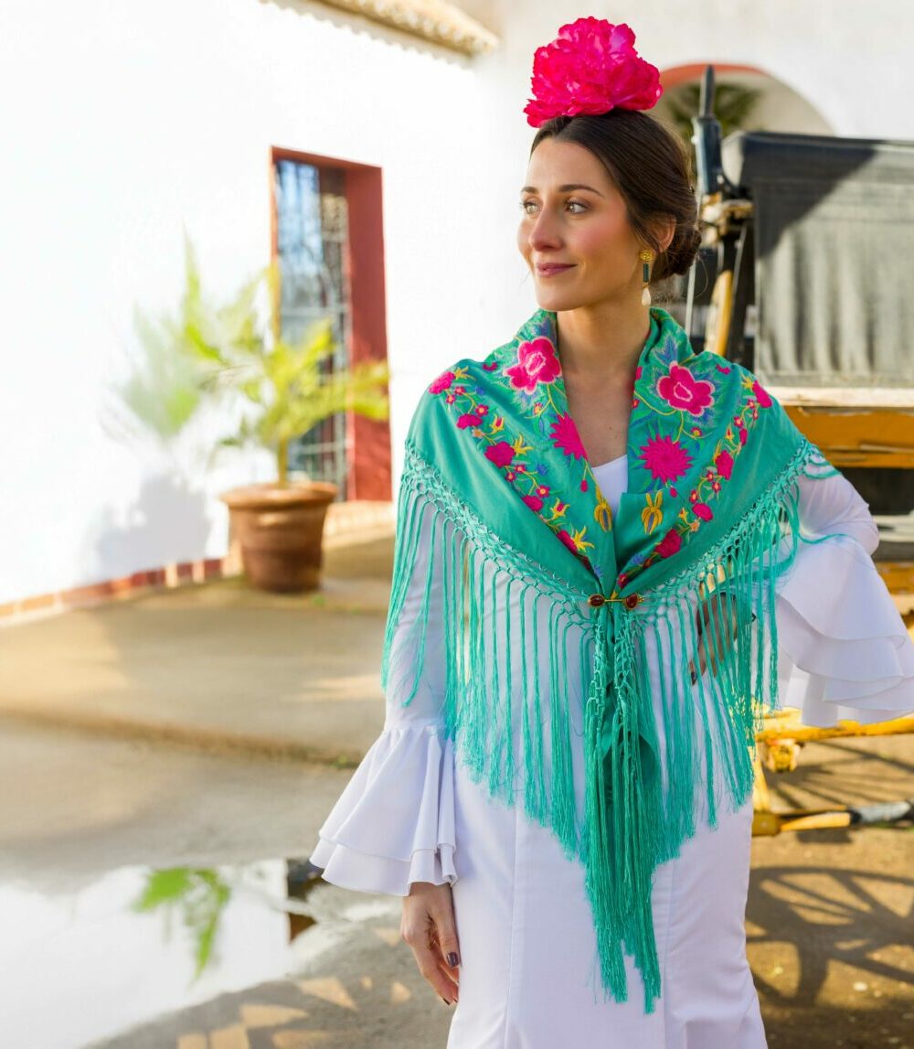 Mantoncillo Rosario DW verde agua