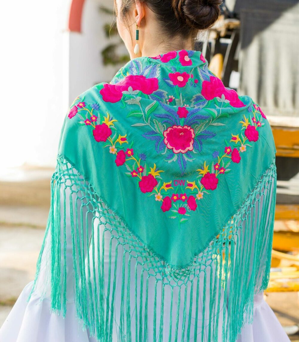 Mantoncillo Rosario DW verde agua