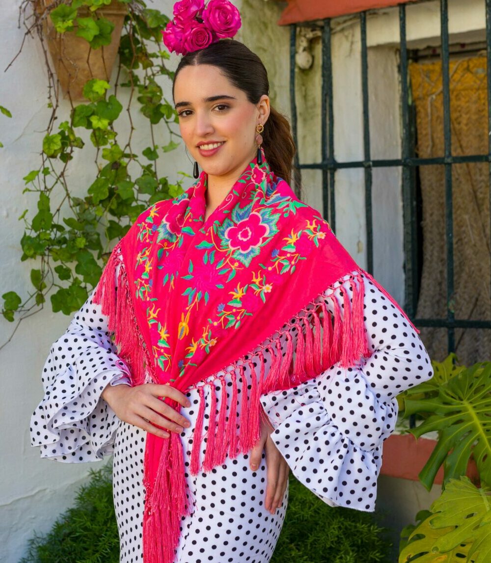 mantoncillo Rosario fucsia