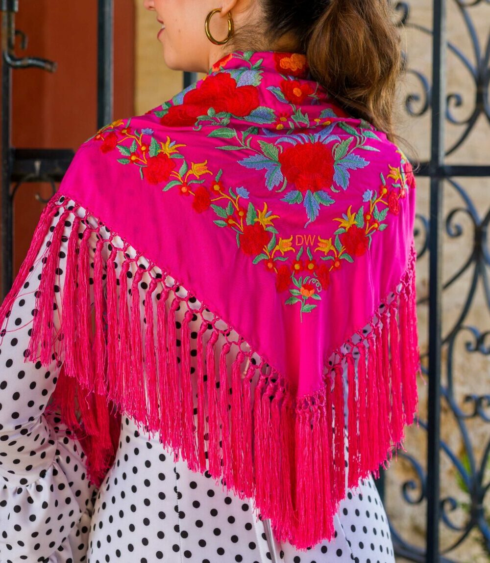 Mantoncillo Rosario fucsia