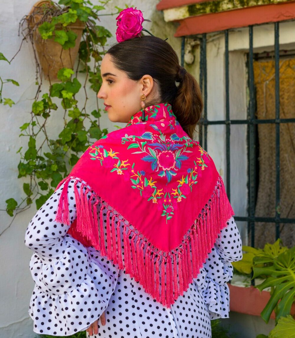 Mantoncillo Rosario fucsia