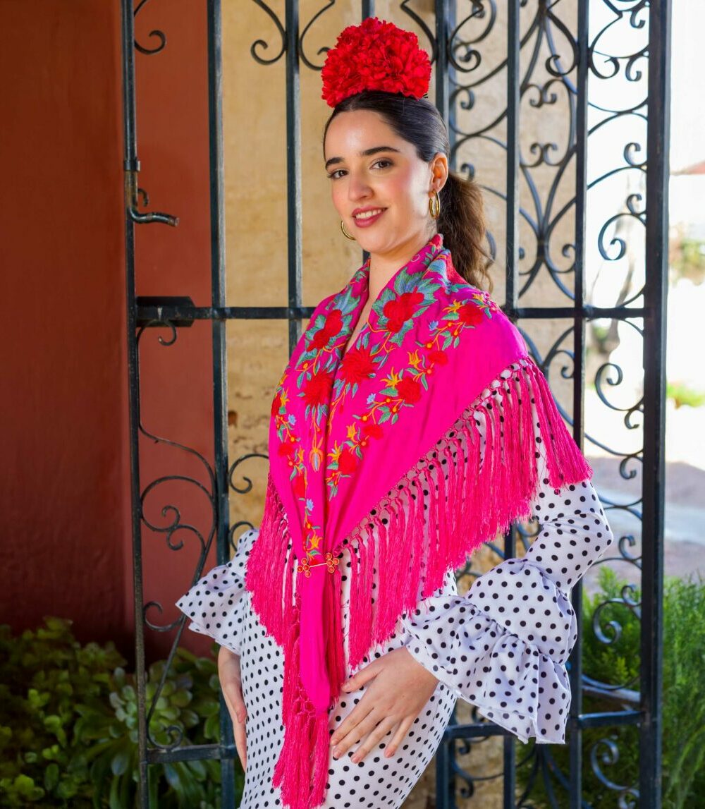 Mantoncillo Rosario fucsia