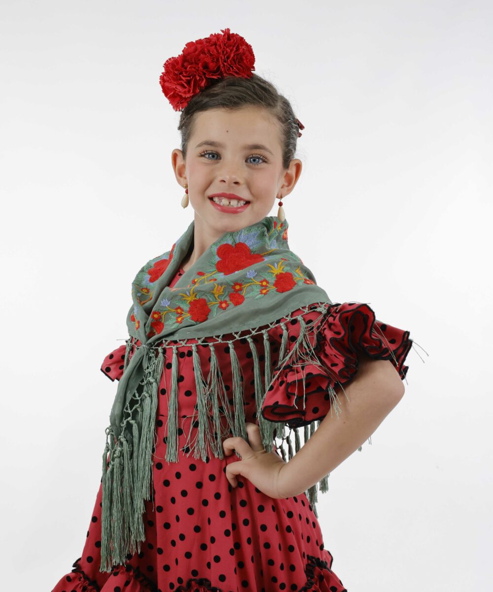 Mantoncillo niña Rosario verde jabonoso