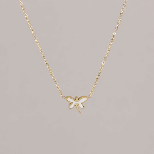 Cadena libélula nácar