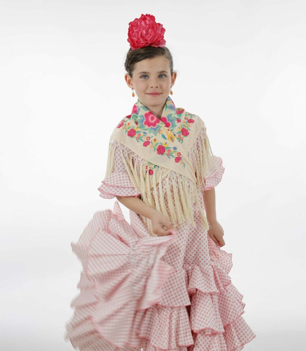 Mantoncillo niña Rosario beige