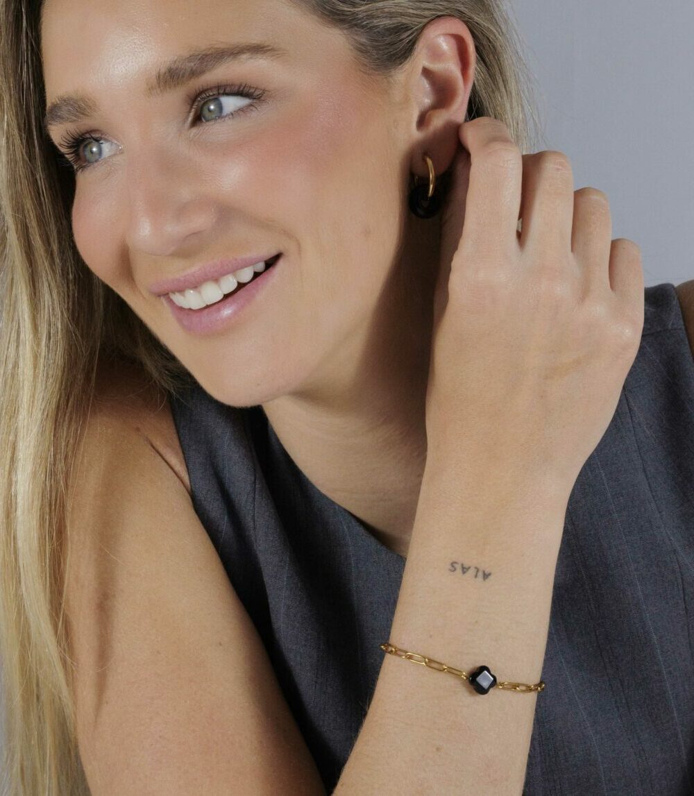 Pulsera Cruz de piedra natural