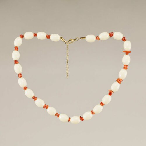 Collar Hueso y Coral
