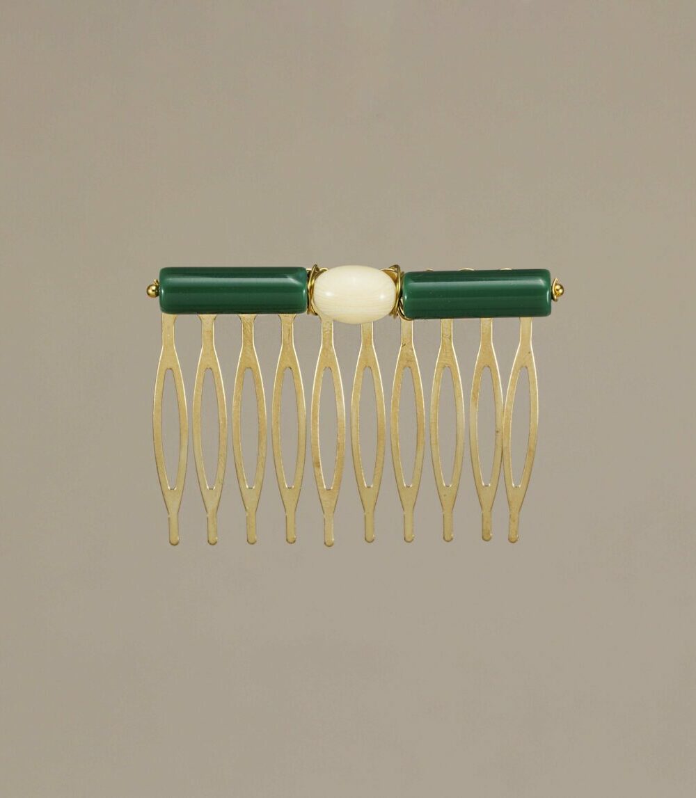 Peinecillo Dolores verde musgo