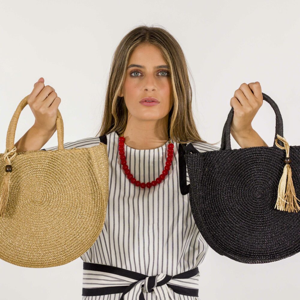 Alternative view of Bolso capazo dorado Capri