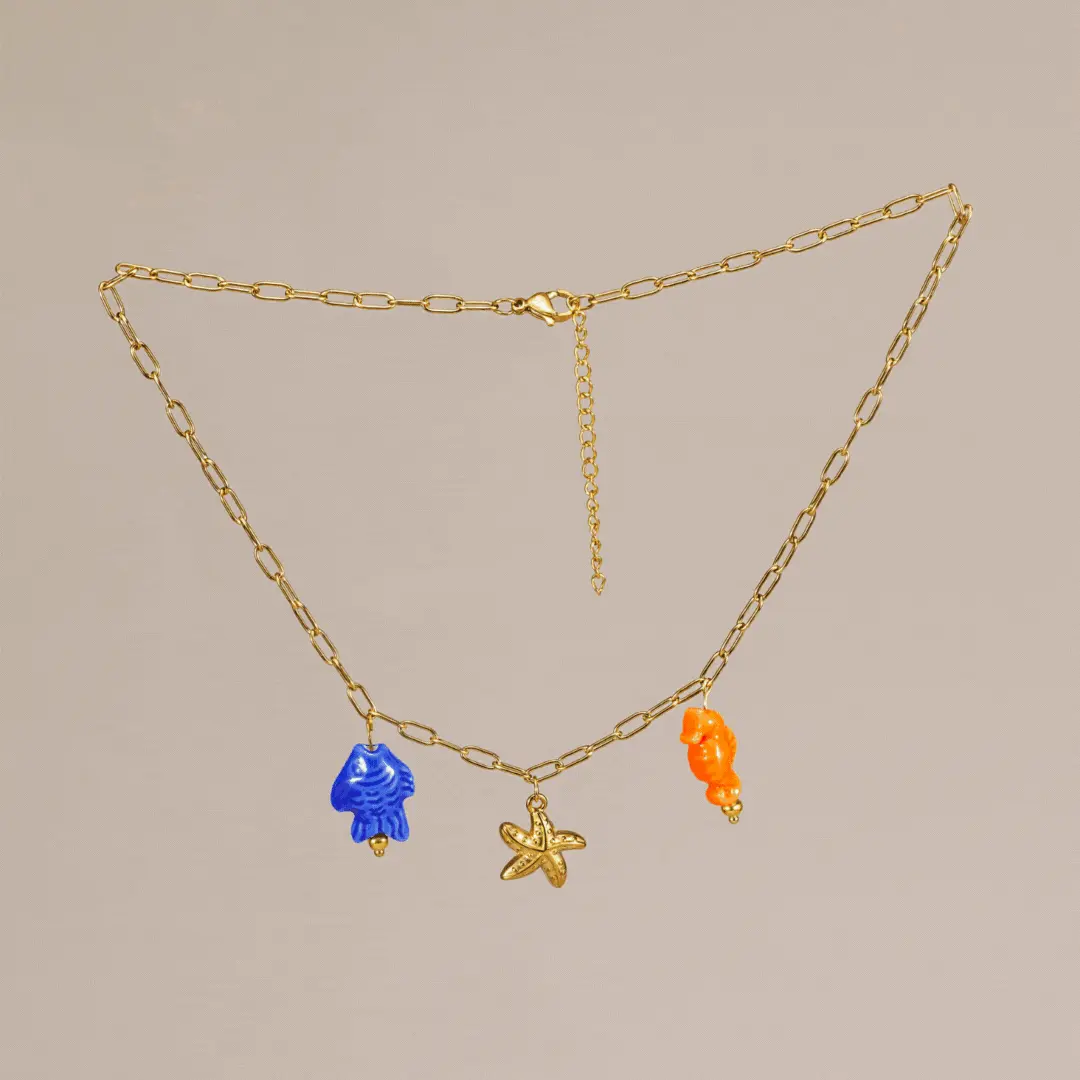 Cadena dorada multicharms Holiday