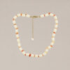 Collar hueso y Coral naranja