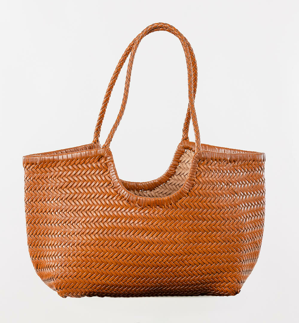 Bolso trenzado de piel