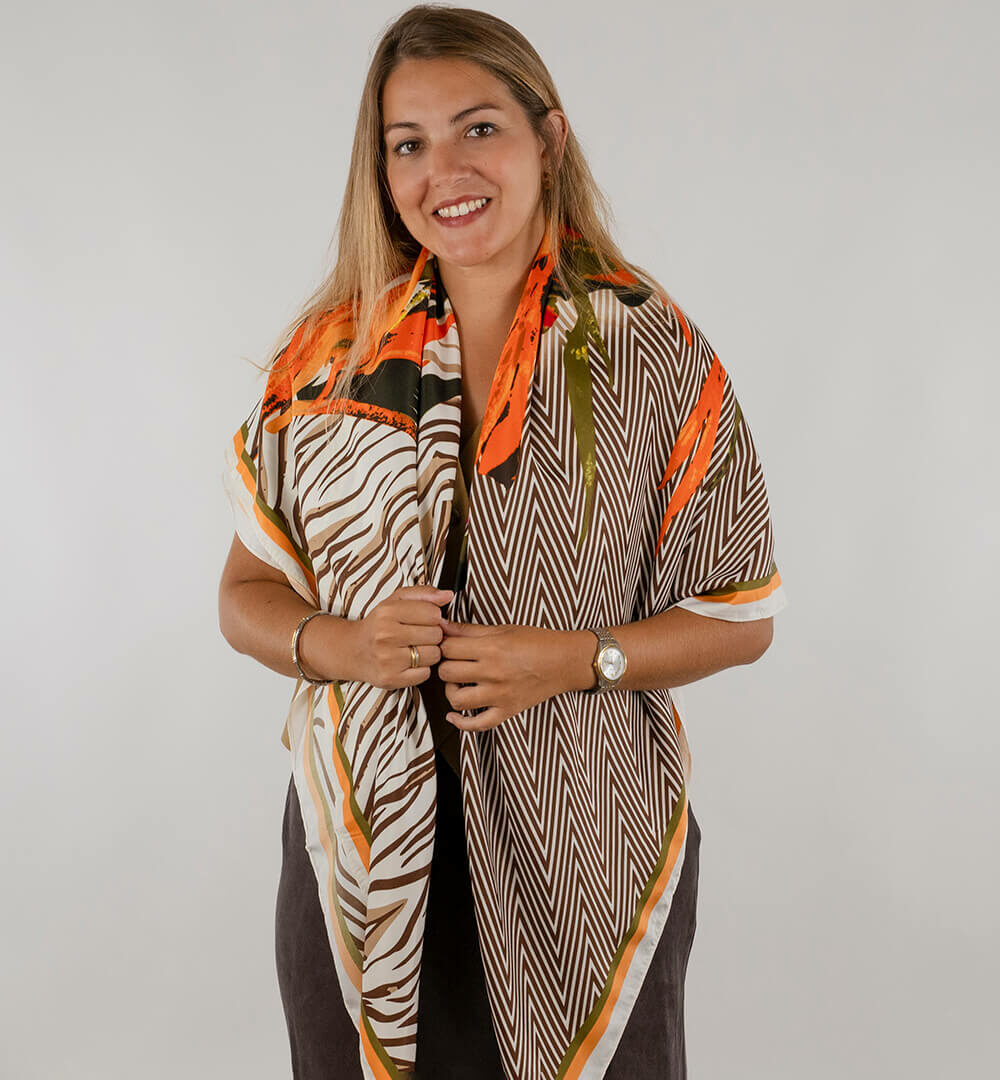Pañuelo Zigzag naranja