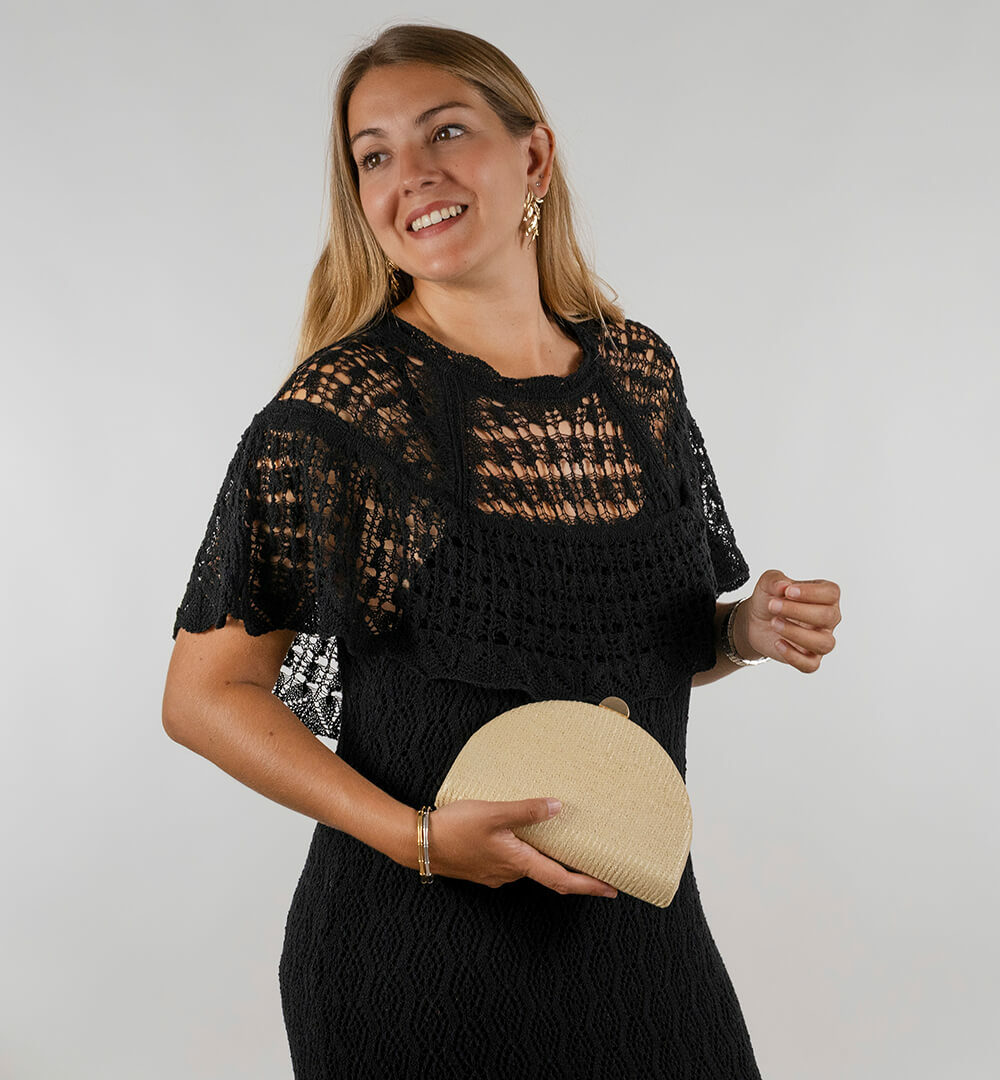 Alternative view of Cartera rafia Meca