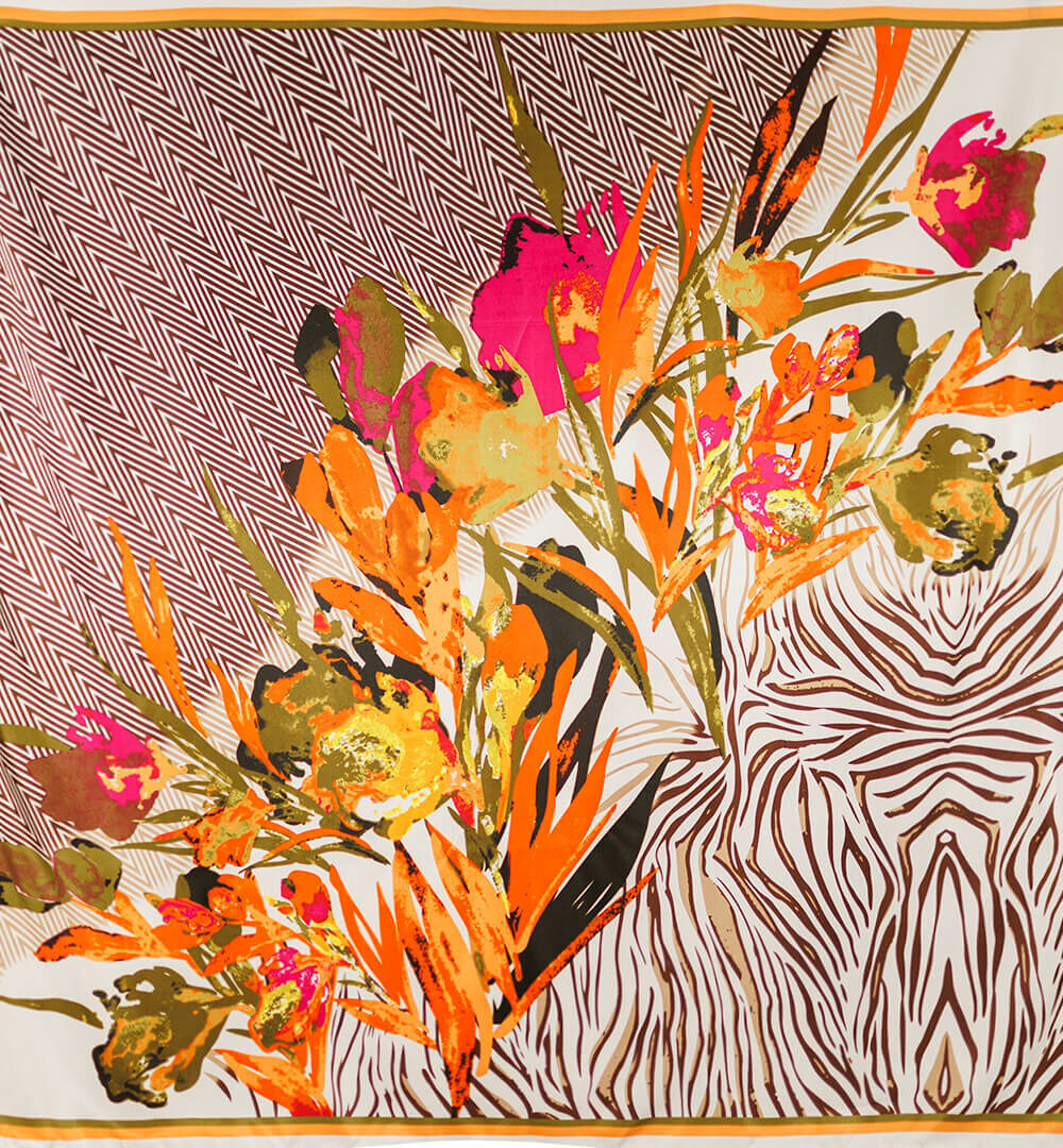 Pañuelo zigzag naranja